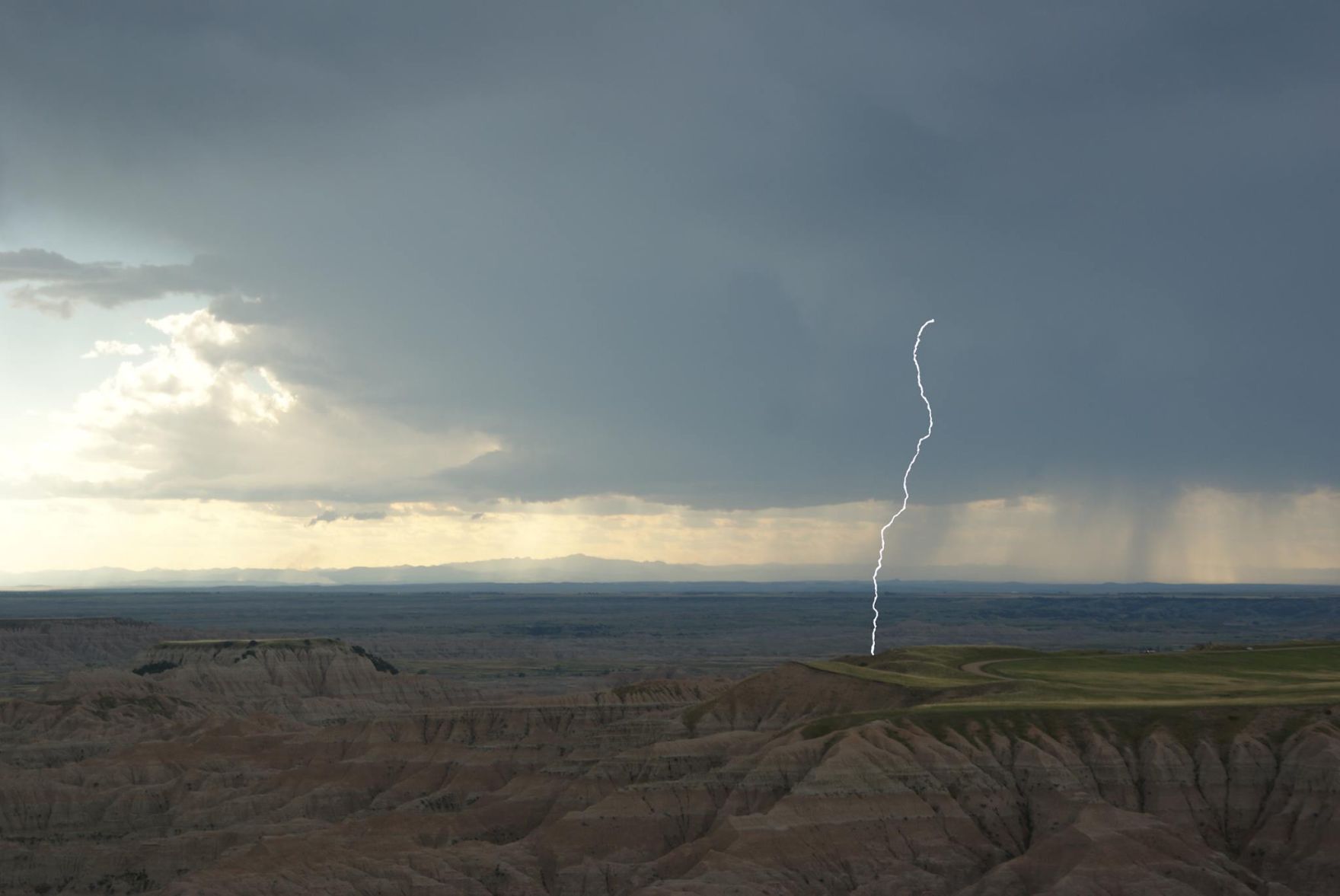 Lightning over the Badlands